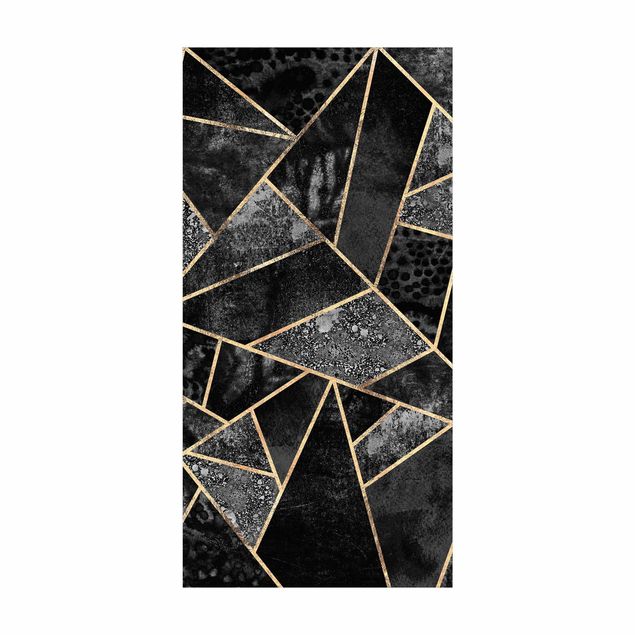 Tapetes abstratos Gray Triangles Gold
