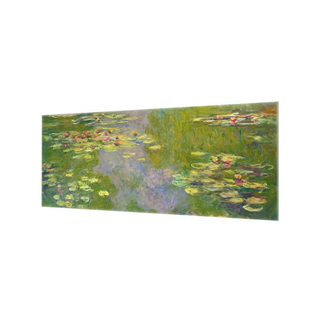 painéis antisalpicos Claude Monet - Green Water Lilies