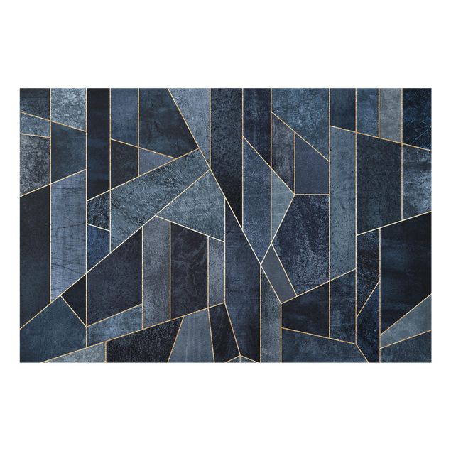 Quadros de Elisabeth Fredriksson Blue Geometry Watercolor