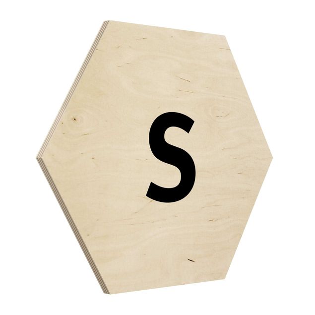 Quadros em madeira Letter White S