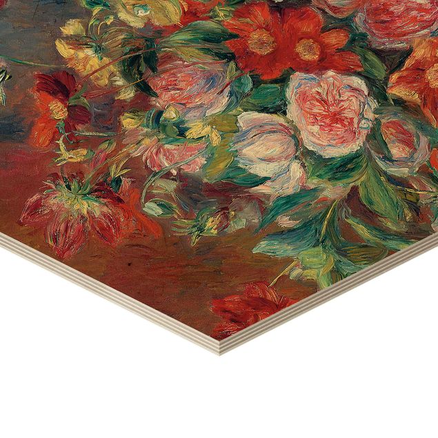 quadros em madeira para decoração Auguste Renoir - Flower vase