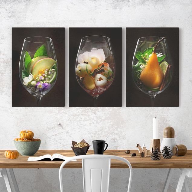 decoraçoes cozinha Wine aromas in wine glass
