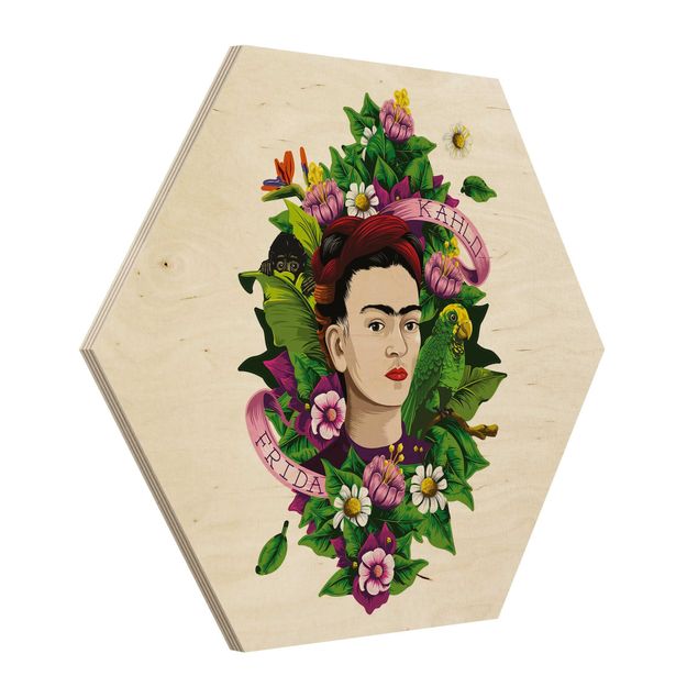 Quadros de Frida Kahlo Frida Kahlo - Frida, Monkey And Parrot