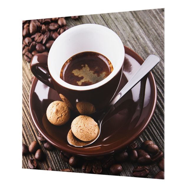 Painel anti-salpicos de cozinha Coffee Mugs With Coffee Beans