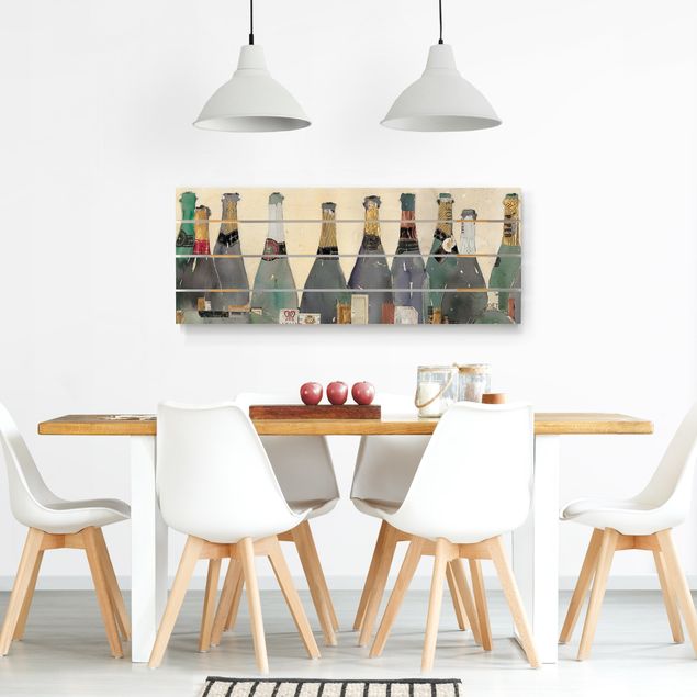 quadro de madeira para parede Uncorked - Champagne