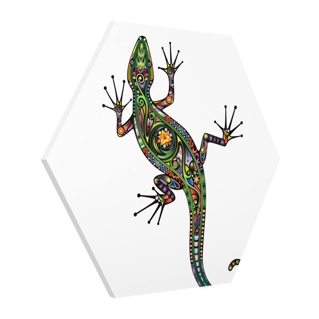 quadros decorativos para sala modernos Gecko Pattern