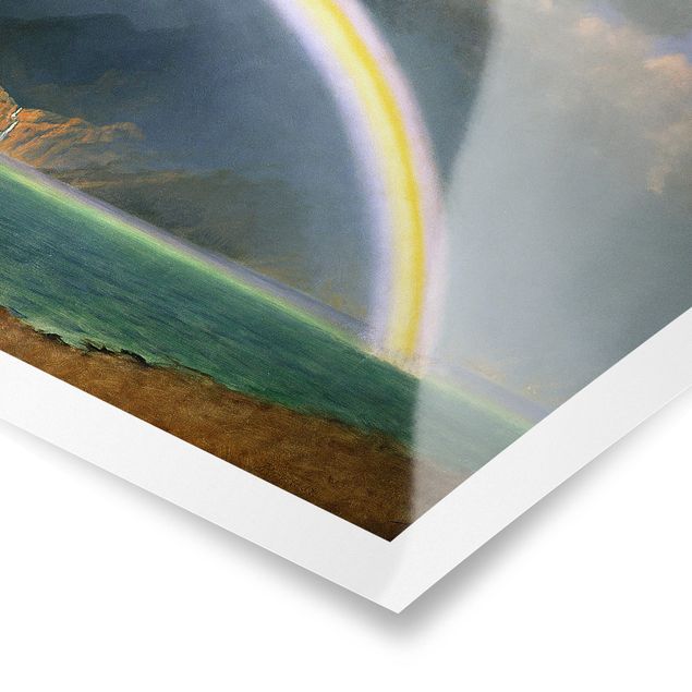 Posters paisagens Albert Bierstadt - Rainbow over the Jenny Lake, Wyoming