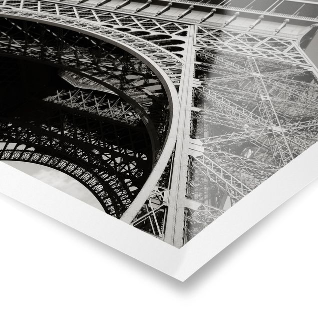 quadros em preto e branco Eiffel tower
