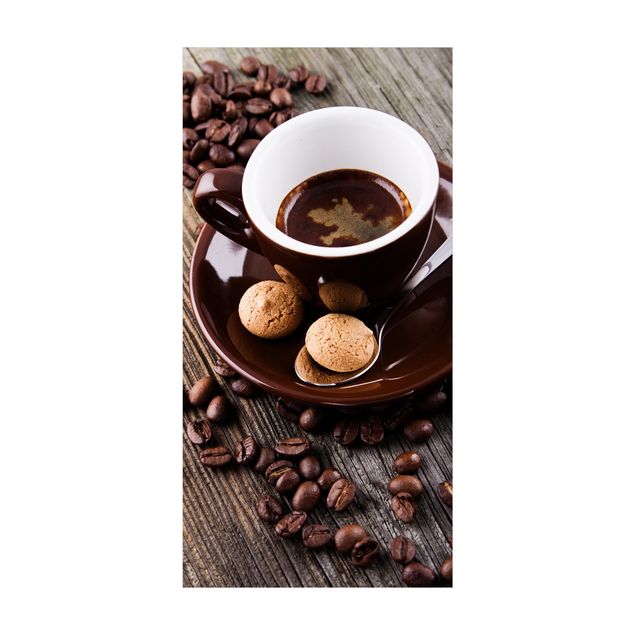 Tapetes castanhos Coffee Mugs With Coffee Beans