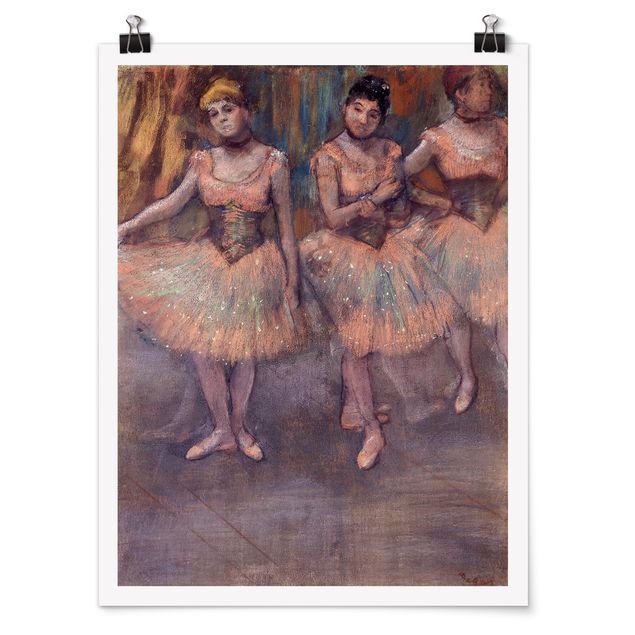 Quadros por movimento artístico Edgar Degas - Three Dancers before Exercise