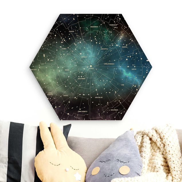 decoraçao cozinha Stellar Constellation Map Galactic Nebula