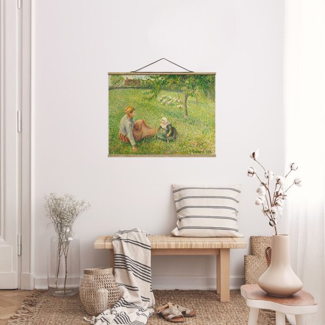 Quadros movimento artístico Romantismo Camille Pissarro - The Geese Pasture