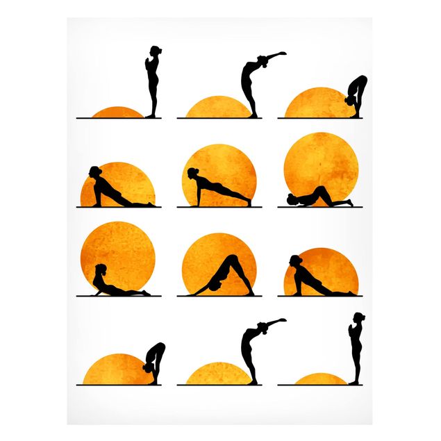 Quadros famosos Yoga -  Sun Salutation