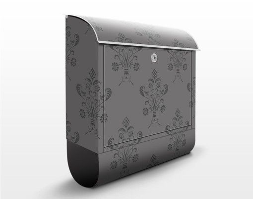 Caixa de correio cinza Romantic Bouquet Dark