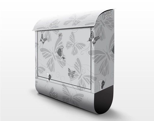 caixa de correio para muro Butterflies Monochrome
