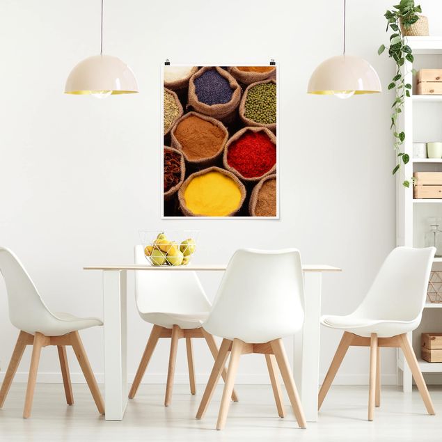 quadros modernos para quarto de casal Colourful Spices