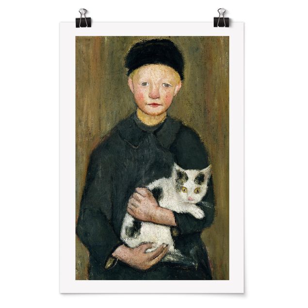 Quadros por movimento artístico Paula Modersohn-Becker - Boy with Cat