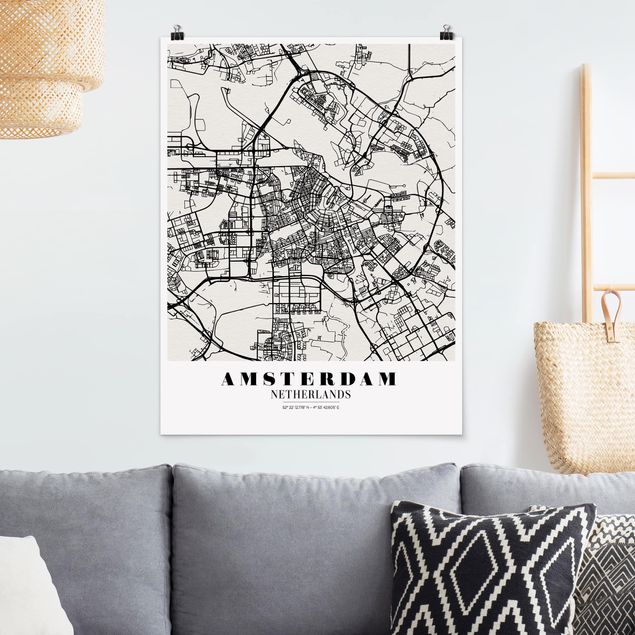 decoraçoes cozinha Amsterdam City Map - Classic