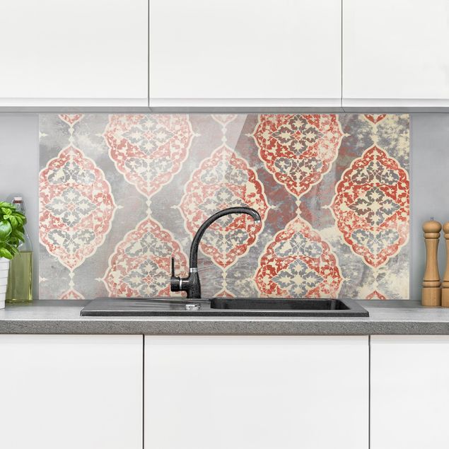 decoraçao para parede de cozinha Persian Vintage Pattern In Indigo III