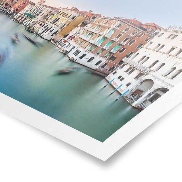 quadros decorativos para sala modernos Grand Canal View From The Rialto Bridge Venice