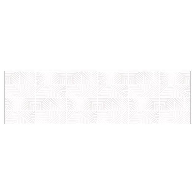 Backsplash de cozinha Line Pattern Stamp In White
