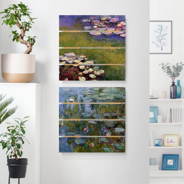 Quadros movimento artístico Impressionismo Claude Monet - Water Lilies Set