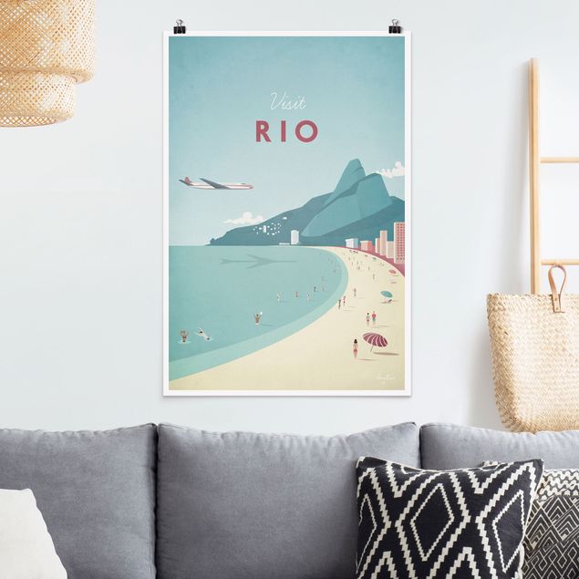 decoraçao para parede de cozinha Travel Poster - Rio De Janeiro