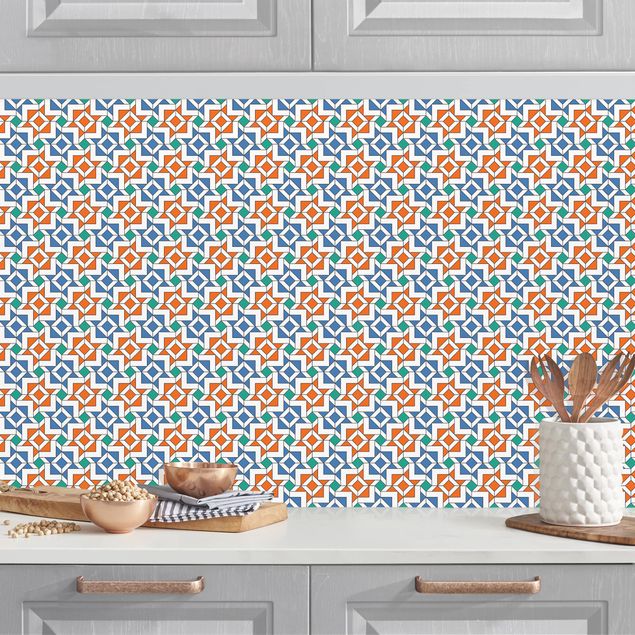 decoraçao para parede de cozinha Alhambra Mosaic Tile Look