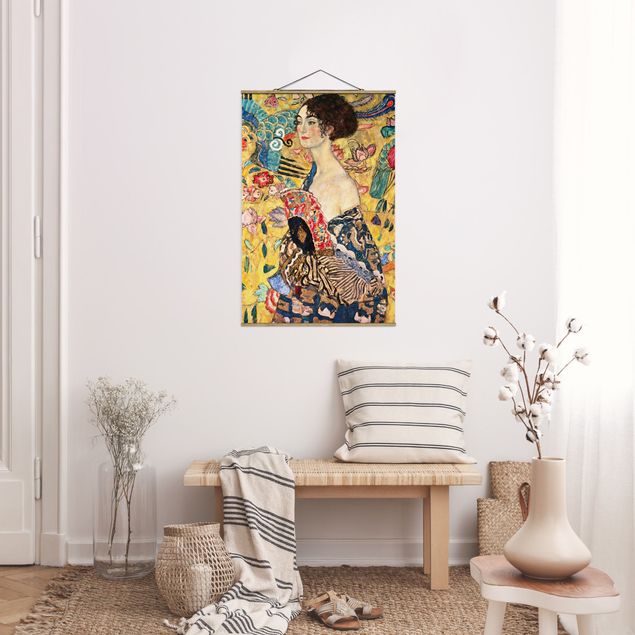decoraçao cozinha Gustav Klimt - Lady With Fan