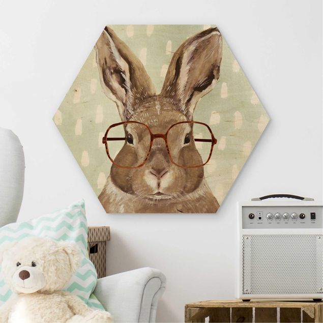 Decoração para quarto infantil Animals With Glasses - Rabbit