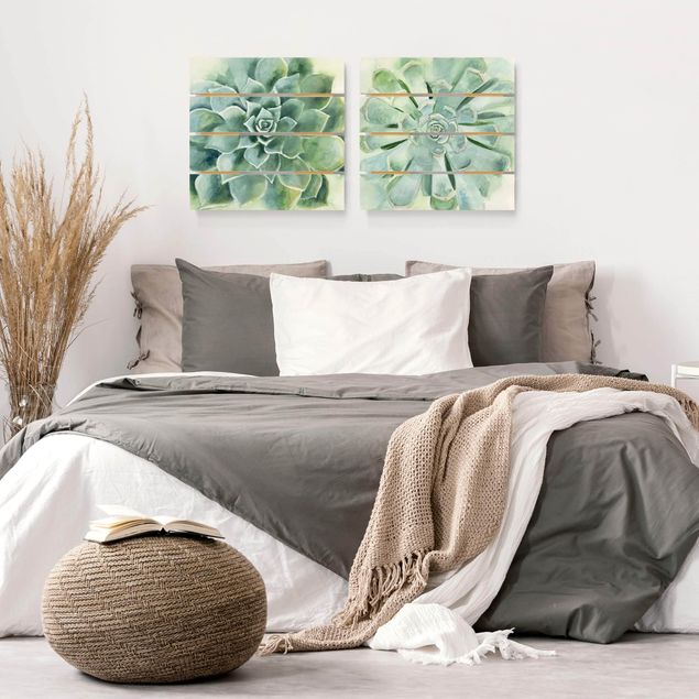 quadros para parede Succulent Watercolour Set I