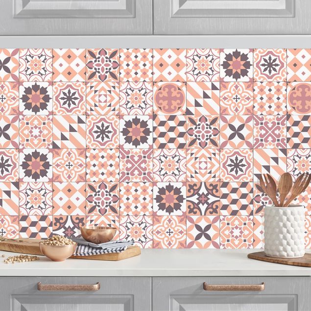 decoraçoes cozinha Geometrical Tile Mix Orange