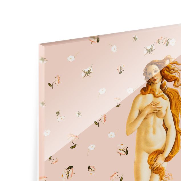 Painel anti-salpicos de cozinha The Venus By Botticelli On Pink