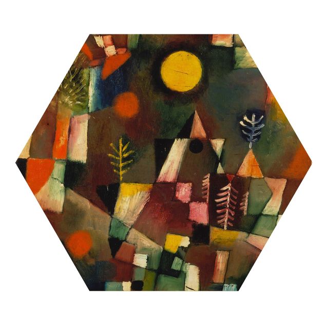 Quadros em madeira Paul Klee - The Full Moon