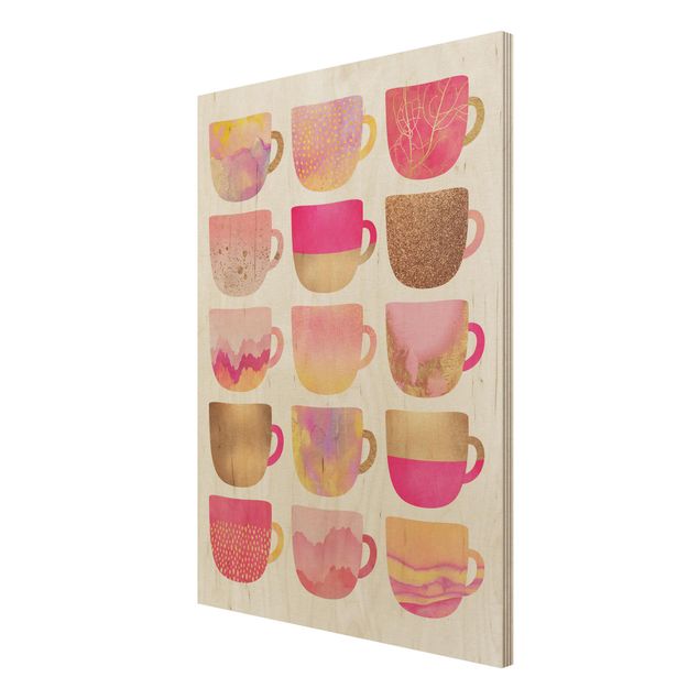 Quadros de Elisabeth Fredriksson Golden Mugs With Light Pink