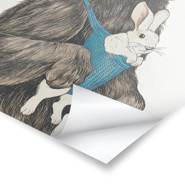 Quadros de Laura Graves Art Illustration Bear And Bunny Baby