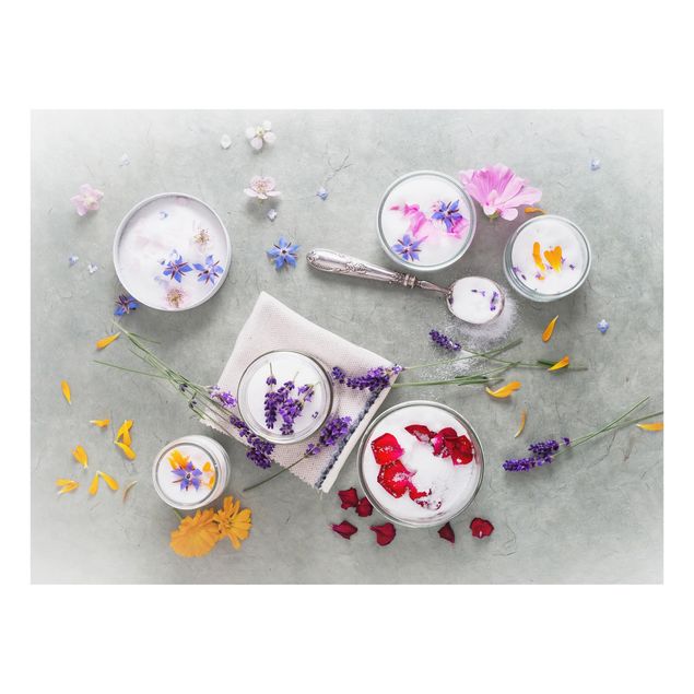 Painel anti-salpicos de cozinha Edible Flowers With Lavender Sugar