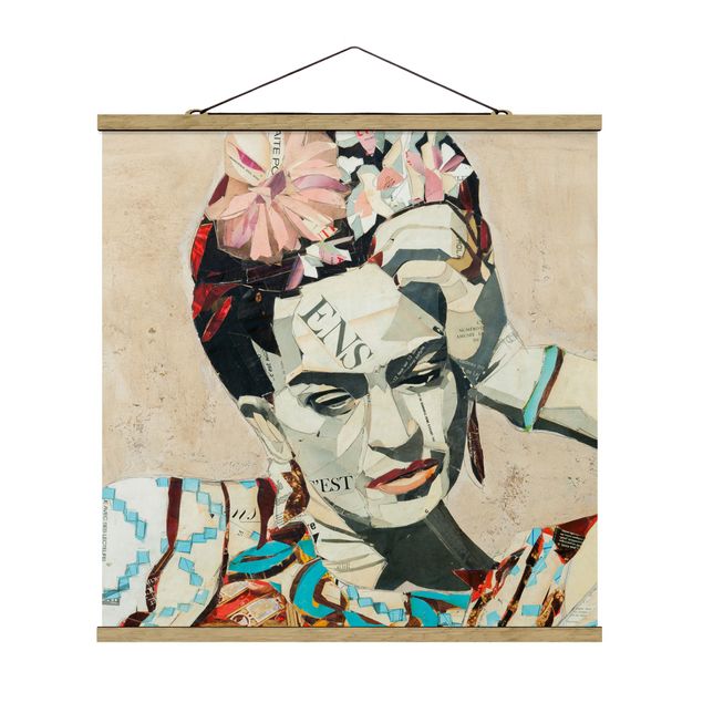 Quadros modernos Frida Kahlo - Collage No.1