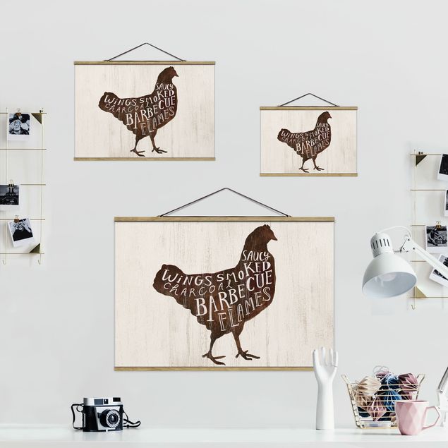 Quadros decorativos Farm BBQ - Chicken