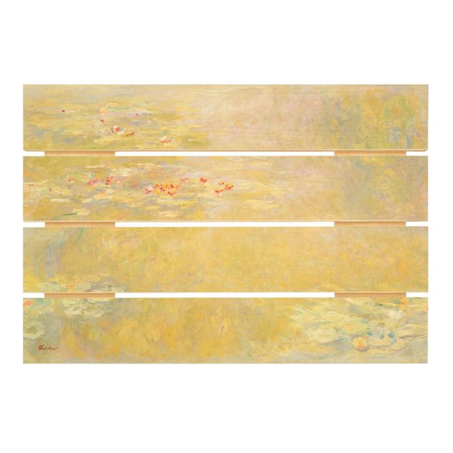 Quadros em madeira paisagens Claude Monet - The Water Lily Pond
