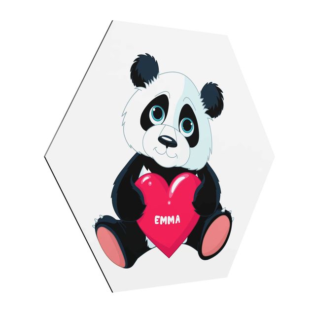 Quadros com frases Panda With Heart