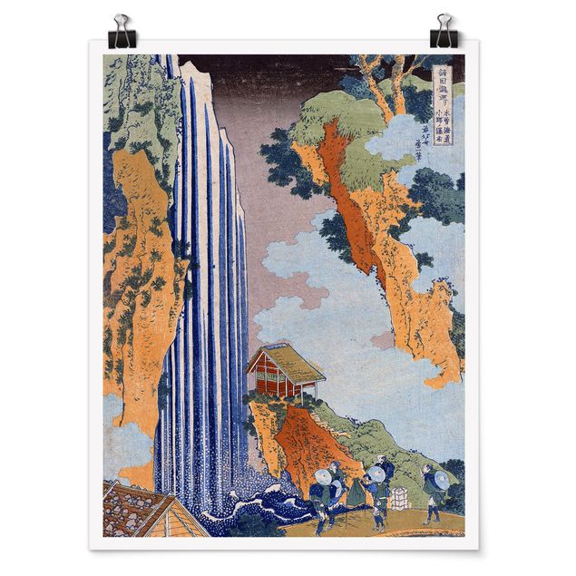 Posters quadros famosos Katsushika Hokusai - Ono Waterfall on the Kisokaidô