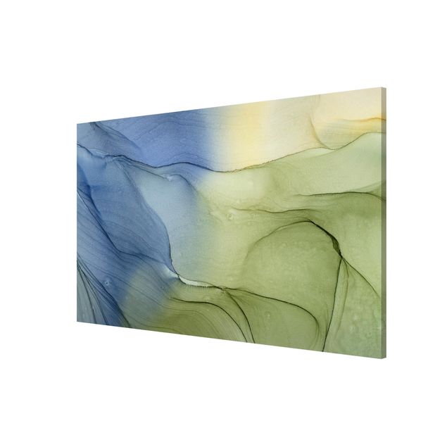 quadros abstratos para sala Mottled Bluish Grey With Moss Green