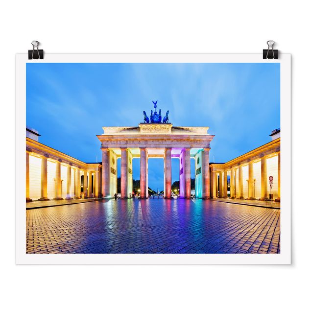 quadros 3d efeito tridimensional Illuminated Brandenburg Gate