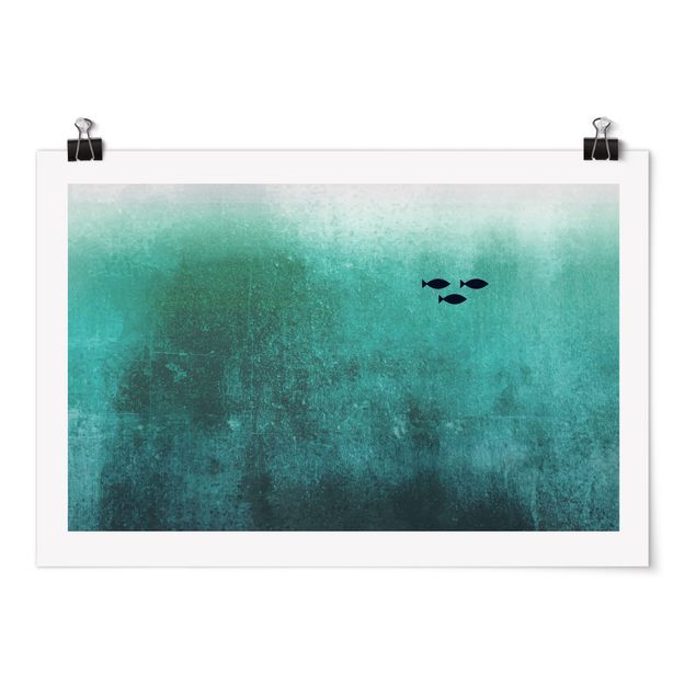 Posters animais Fish In The Deep Sea