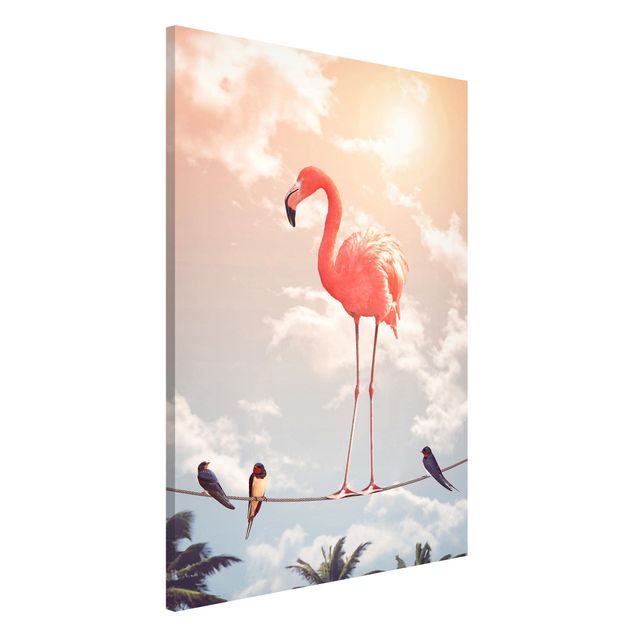 quadros de paisagens Sky With Flamingo