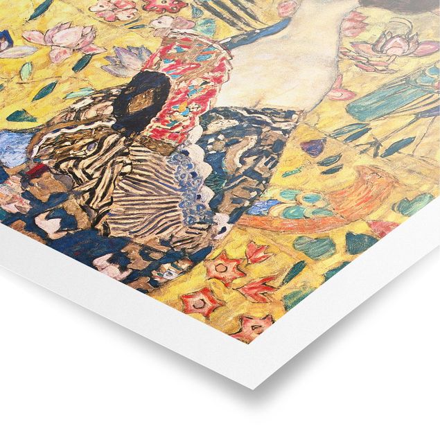 Posters quadros famosos Gustav Klimt - Lady With Fan
