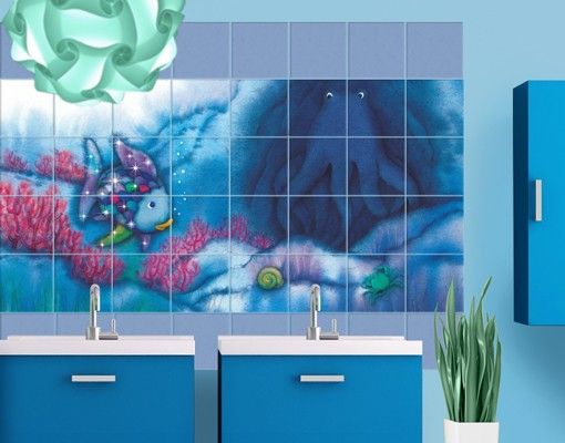 decoraçao para parede de cozinha The Rainbow Fish - Squid In The Cave