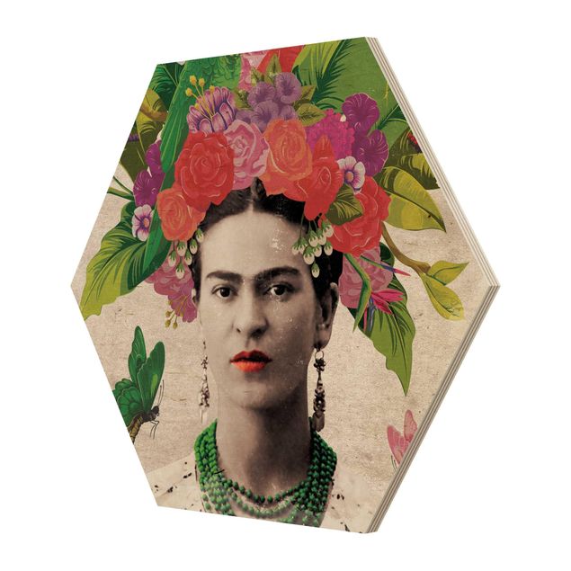 réplicas de quadros famosos Frida Kahlo - Flower Portrait