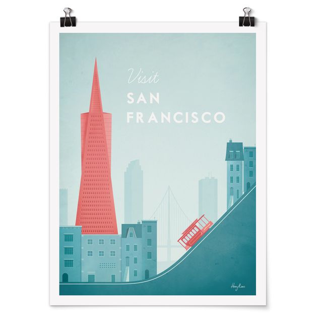 Posters quadros famosos Travel Poster - San Francisco